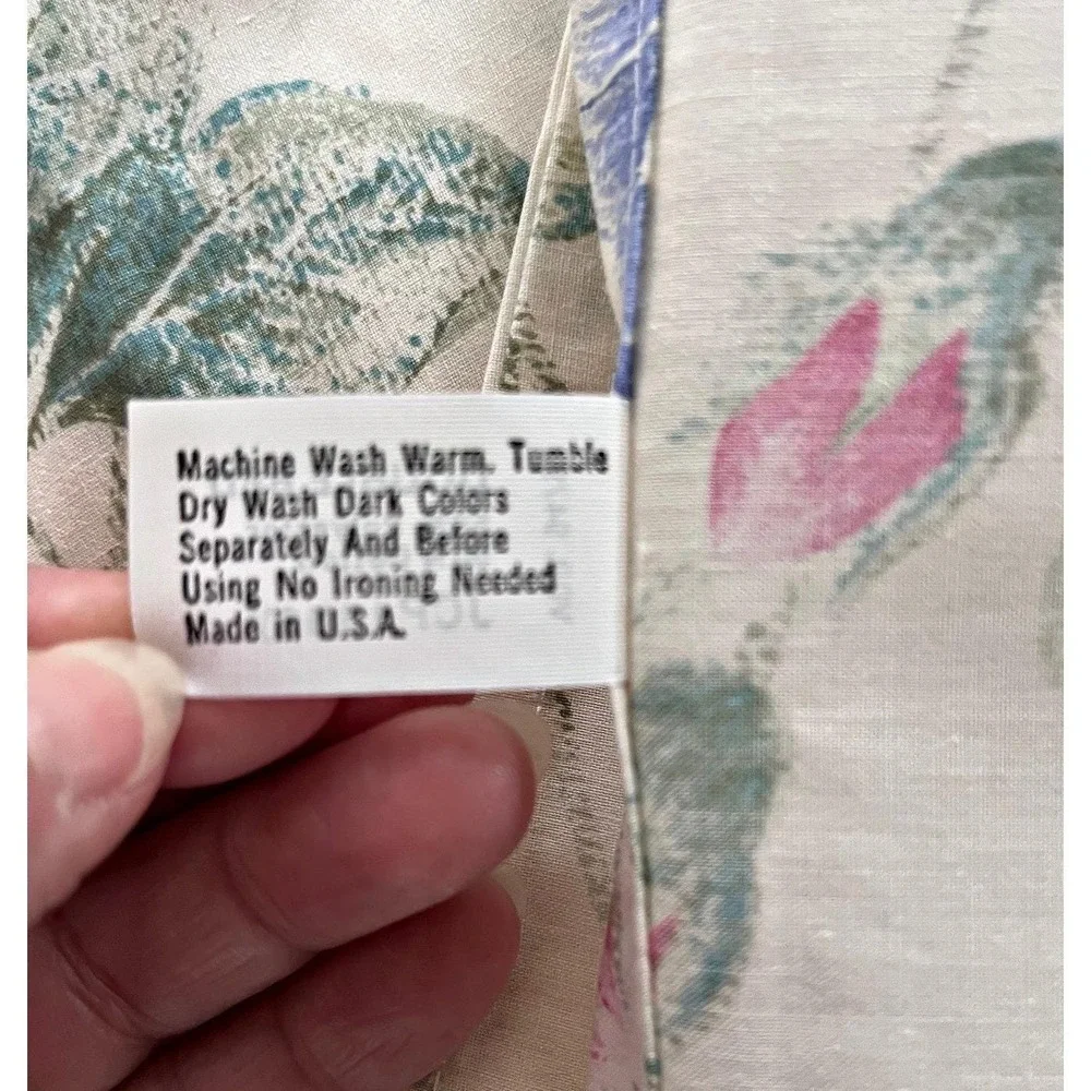 Vintage Full Size sheet set with 2 pillowcases pink and purple roses NWOT